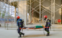 Xử lý tình huống giả định tai nạn, có thể cháy nổ tại một công trình xây dựng lớn