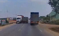 CSGT xử lý tài xế xe tải vượt ẩu sau phản ánh của người dân