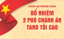 Infographic nhân sự trong tuần: Bổ nhiệm 2 Phó chánh án TAND Tối cao