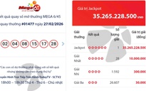 Đầu năm Bính Ngọ, vé số Mega 6/45 của Vietlott trúng giải Jackpot
