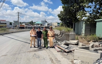 Thi công không gọn, một nhà thầu ở TPHCM bị CSGT phạt