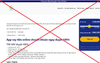 Website trường cao đẳng bị giả mạo, quảng cáo app vay tiền online