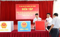 Phường Phú Thuận diễn tập công tác bầu cử