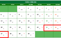 Bộ Nội vụ: Không hoán đổi ngày nghỉ dịp Giỗ Tổ Hùng Vương và 30-4, 1-5