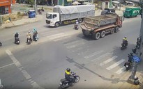 Xe ben va chạm xe máy trên Quốc lộ 13, cô gái tử vong tại chỗ