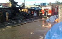 Hậu Giang: Cháy lớn ở chợ Ngã Sáu
