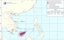 Áp thấp nhiệt đới di chuyển hướng Tây Tây Nam