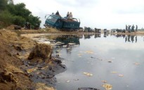 14,5 tấn dầu FO đã tràn ra sông Trà Khúc