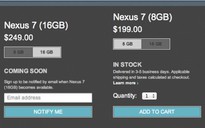 Nexus 7 16GB hút hàng hơn 8GB
