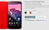 Nexus 5 đỏ tươi lên kệ, giá không đổi