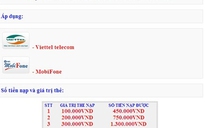Cảnh giác website mạo danh Viettel để lừa tiền