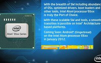 Intel Atom E6xx series sẽ hỗ trợ Android