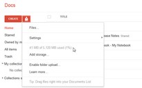 Google Docs được nâng lên 5 GB dung lượng lưu trữ