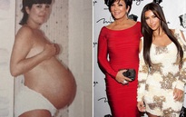 Mẹ Kim Kardashian tung ảnh bán nude khoe bụng bầu