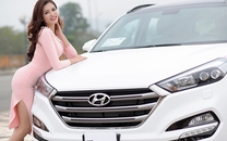 Hoa khôi xứ Trà điệu đà cùng Hyundai Tucson 2016