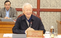Những hình ảnh Tổng Bí thư Nguyễn Phú Trọng chủ trì họp Bộ Chính trị, Ban Bí thư