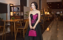 Giáng My đẹp mặn mà với đầm đen