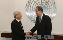 Tổng Bí thư và Tổng Thư ký Ban Ki-moon trao đổi về Biển Đông