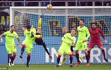 Xem Murillo lập siêu phẩm, Inter vào tứ kết Cúp Ý