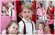 2 con của Hoàng tử William gây sốt tại sinh nhật Nữ hoàng Anh