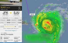 Phi công liều lĩnh lái máy bay xuyên bão Irma