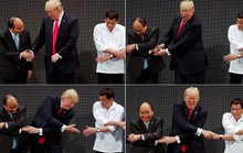 Tổng thống Mỹ Donald Trump lúng túng khi bắt tay chéo