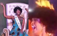 Vừa đăng quang, tân Hoa hậu Châu Phi... cháy tóc
