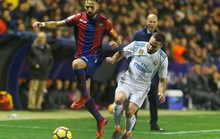 Rượt đuổi tỉ số điên rồ, Real Madrid vuột chiến thắng trước Levante