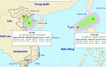 Áp thấp nhiệt đới chồng áp thấp nhiệt đới trên biển Đông