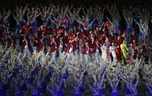 Quốc kỳ Việt Nam tung bay tại lễ khai mạc ASIAD 2018