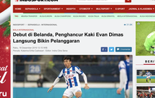 Báo Indonesia mỉa mai Văn Hậu: Cầu thủ đốn Evan Dimas ra mắt 4 phút, nhận 1 thẻ vàng