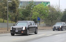 Chuyên xa Quái thú của Tổng thống Donald Trump chạy về  Hà Nội