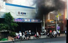 Tiền Giang: Cháy lớn ở cửa hàng xe máy SYM