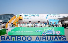 Bamboo Airways đón chuyến bay quốc tế đầu tiên từ Hàn Quốc