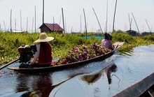 Những ngôi làng nổi trên mặt nước ở Myanmar