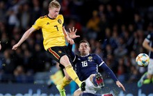 De Bruyne lập hat-trick kiến tạo, Bỉ đè bẹp Scotland vòng loại Euro
