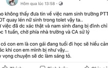 TP HCM: Nam sinh Trường THPT Giồng Ông Tố quay lén trong nhà vệ sinh nữ