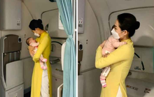 Nữ tiếp viên bế cháu bé 2 tháng tuổi trên máy bay từ Frankfurt về Hà Nội