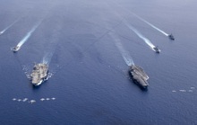 Mỹ tập trận rầm rộ ở biển Đông, gửi cảnh báo đến Trung Quốc