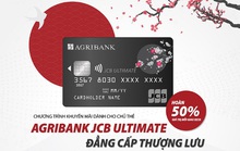 Chủ thẻ Agribank JCB Ultimate được hoàn tiền đến 50% khi thanh toán