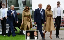 Tổng thống Trump “lu mờ” khi đi cạnh quý tử Barron