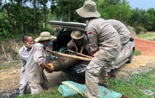 Quảng Nam- Quảng Trị: Đào móng nhà, phát hiện quả bom khủng