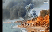 Cháy lớn ở căn cứ không quân Nga trên bán đảo Crimea
