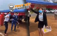 Xôn xao clip chạy tụt quần để được cọc đất ở Bình Phước