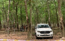 Công an đang bảo vệ xe bán tải của giám đốc người Trung Quốc sát hại nữ kế toán