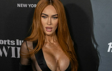 Megan Fox lại gây sốt với đầm xuyên thấu