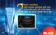 MSB nhận 2 giải thưởng quốc tế về giải pháp cho doanh nghiệp