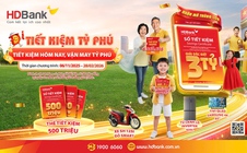 Gửi tiết kiệm HDBank với cơ hội trúng giải đặc biệt tới 3 tỷ đồng