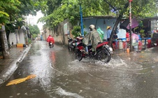 TP HCM: Sáng sớm mưa lớn, gió mạnh, đường lênh láng nước