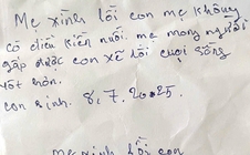 Người mẹ bỏ rơi bé trai trong rừng cao su Đồng Nai với mảnh giấy "xin lỗi con nhiều lắm"
